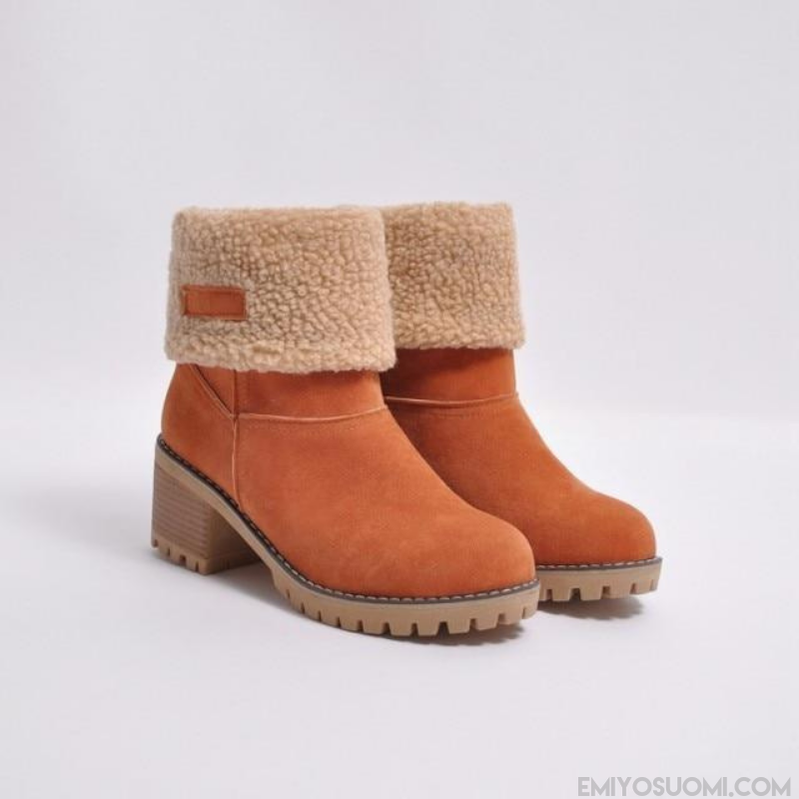 Caddio | Lämpimät mokkanahkaiset talvisaappaat-Shoes-EmiyoSuomi